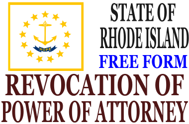 Revoke Power of Attorney Rhode Island
